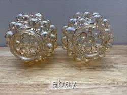 Two Vintage Helena Tynell Style Globe Bubble Glass Iridescent Light Shade 3 Fit