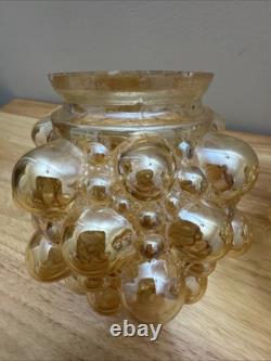 Two Vintage Helena Tynell Style Globe Bubble Glass Iridescent Light Shade 3 Fit