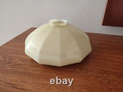 URANIUM custard GLASS lamp shade LAMP URANGLASS Layered vintage antique