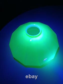 URANIUM custard GLASS lamp shade LAMP URANGLASS Layered vintage antique