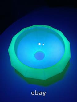 URANIUM custard GLASS lamp shade LAMP URANGLASS Layered vintage antique