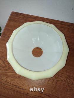 URANIUM custard GLASS lamp shade LAMP URANGLASS Layered vintage antique