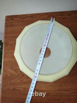 URANIUM custard GLASS lamp shade LAMP URANGLASS Layered vintage antique