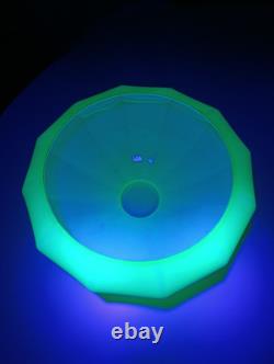 URANIUM custard GLASS lamp shade LAMP URANGLASS Layered vintage antique