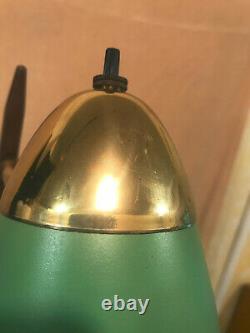Unusual Vtg MCM Mid Century Modern 3 Light Adjustable Retro Green Floor Lamp
