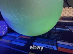 Uranium Crackle Glass Round Ball Lamp Shade 3 1/4 Opening