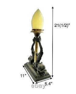 Uranium Rare Lamp Shade with Dolphin /Fish Design Metal Lamp Vintage Decor