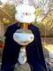Victorian Floral Banquet / Gone With The Wind Lamp Hand Painted With Flowers 22