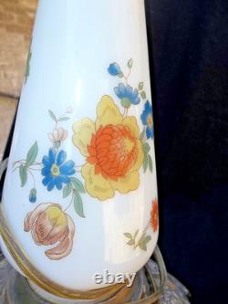 VICTORIAN FLORAL BANQUET / GONE WITH THE WIND LAMP HAND PAINTED With FLOWERS 22