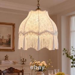 VIHOSE Victorian Floral Scallop Lamp Shade Large 7.5 Top x 15.8 Bottom x 15