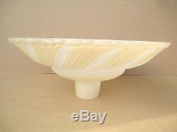 VINTAGE 16 TORCHIERE lamp shade SWIRL light caramel color LAMP PARTS modern