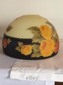 VINTAGE 1950'S RESERVE PAINTED GLASS LAMP SHADE