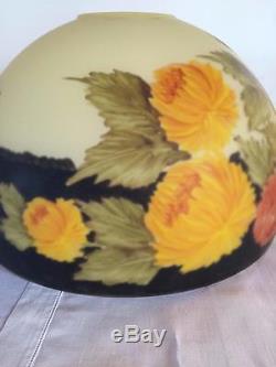 VINTAGE 1950'S RESERVE PAINTED GLASS LAMP SHADE