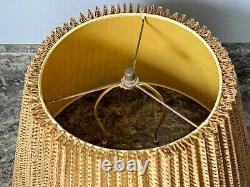VINTAGE 1970s MCM MID CENTURY RATTAN WICKER LAMP SHADE LARGE 19in