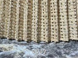 VINTAGE 1970s MCM MID CENTURY RATTAN WICKER LAMP SHADE LARGE 19in