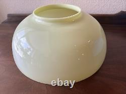 VINTAGE ANTIQUE 14 Yellow VASELINE CUSTARD URANIUM GLASS HANGING LAMP SHADE