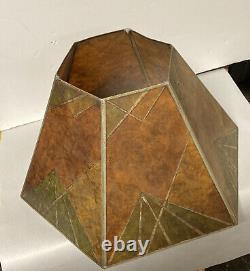 VINTAGE ART DECO GEOMETRIC MICA LAMP SHADE(only)