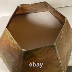 VINTAGE ART DECO GEOMETRIC MICA LAMP SHADE(only)