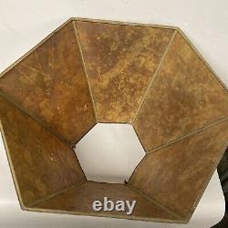 VINTAGE ART DECO GEOMETRIC MICA LAMP SHADE(only)