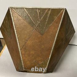 VINTAGE ART DECO GEOMETRIC MICA LAMP SHADE(only)