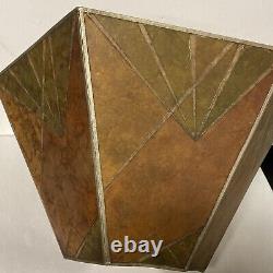 VINTAGE ART DECO GEOMETRIC MICA LAMP SHADE(only)