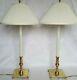 Vintage Baldwin Brass Candlesticks Table Buffet Lamps 25 With Shades