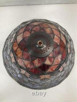 VINTAGE DALE TIFFANY Stain Glass Peacock Lamp Shade Signed