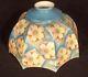Vintage Early 20th Century Floral Decorated Milk Glass Umbrella Lamp Shade