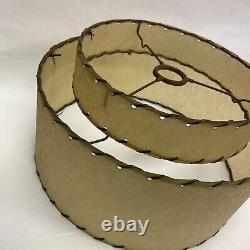 VINTAGE MID CENTURY FIBERGLASS 2-TIERED LAMP SHADE(only)