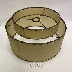 VINTAGE MID CENTURY FIBERGLASS 2-TIERED LAMP SHADE(only)