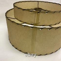 VINTAGE MID CENTURY FIBERGLASS 2-TIERED LAMP SHADE(only)