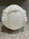 Vintage Milk Glass Banquet Lamp Shade Globe Lions Head 10