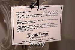 Vintage Pair Of Tyndale / Frederick Cooper Chicago Glass Table Lamps With Shades