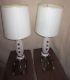 Vintage Retro Mid Century Table Lamps & Orginal Shades & Matching End Tables