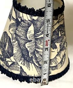 VINTAGE Set 2 Fabric Lined 3x5x5 French Country Toile Lamp Shade Chandelier