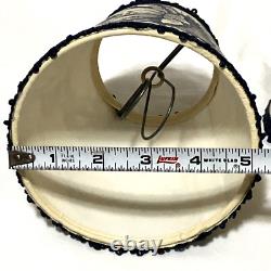 VINTAGE Set 2 Fabric Lined 3x5x5 French Country Toile Lamp Shade Chandelier
