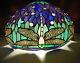 Vintage Tiffany Style Stained Glass Dragonfly Hanging Lamp & Shade, Ships Free