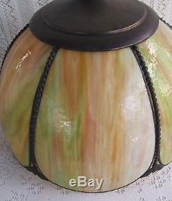 Vintage Tiffany Style Stained Glass Lamp Shade #16