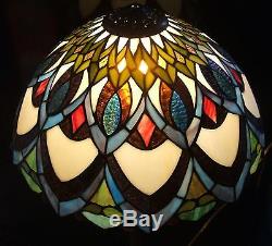 VINTAGE TIFFANY STYLE STAINED GLASS LAMP SHADE #312