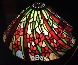 VINTAGE TIFFANY STYLE UNUSUAL STAINED GLASS LAMP SHADE #317