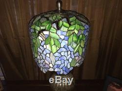 Vintage Tiffany Style Wisteria Stained Glass Lamp Shade