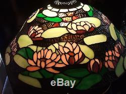Vintage Tiffany Style Wisteria Stained Glass Lamp Shade # 21