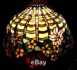 VINTAGE TIFFANY STYLE WISTERIA STAINED GLASS LAMP SHADE #334