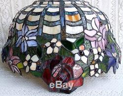 VINTAGE TIFFANY STYLE WISTERIA STAINED GLASS LAMP SHADE #334