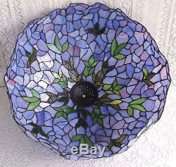 Vintage Wisteria Tiffany Style Stained Glass Lamp Shade #20