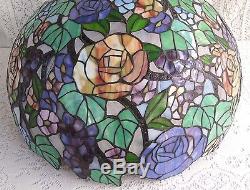 Vintage Wisteria Tiffany Style Stained Glass Lamp Shade #21