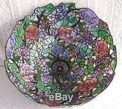 Vintage Wisteria Tiffany Style Stained Glass Lamp Shade #21