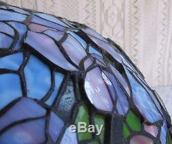 Vintage Wisteria Tiffany Style Stained Glass Lamp Shade #32