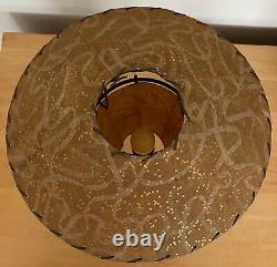 VIntage 50s Atomic UFO Saucer Lamp Fiberglass Shade Mid Century Modern Lighting