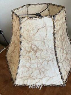 VNTG Handmade Rawhide Lamp Shade 12 Tall 19 1/2 Wide Ranch Arts & Crafts